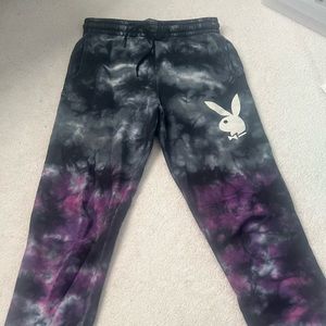 Tie Dye Playboy sweatpants by PacSun